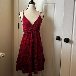 Red printed mini dress ❤️
